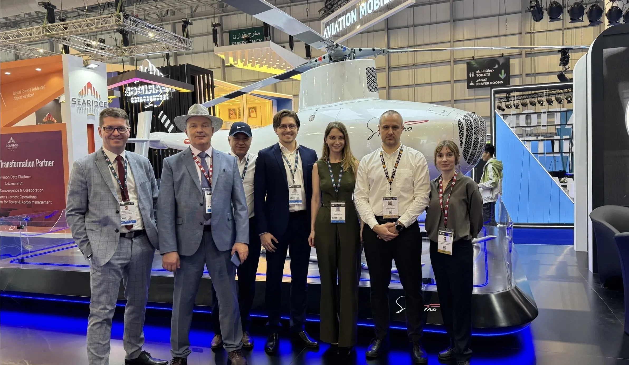 SKYRINO Team at aviation exhibition